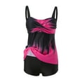 thumbnail image 6 of BOBOGOJP Tankini Swimsuits for Women Tummy Control Two Piece Bathing Suits Flowy Swim Tops with Boy Shorts XL for Size Hot Pink, 6 of 7