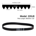 thumbnail image 2 of Unique Bargains 220J8 PJ V-Ribbed Belt, 8 Ribs, 22' Length x 0.74' Width, EPDM Industrial Transmission Serpentine Belt, 2 Packs, 2 of 5