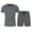 Dark Gray, variant on Mens 2 Piece Outfits Set Short Sleeve Crewneck T Shirt and Shorts Outfits Summer Casual Suits Running Gym Athletic Tracksuits for Men