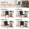 thumbnail image 5 of QuzyAor Tufted Chenille Dining Chair Set of 2 for Home, Solid Wood Legs Upholstered Seat for Kitchen Living Room Farmhouse,&nbsp;Black, 5 of 9