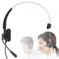 thumbnail image 3 of AMONIDA Écouteurs 3,5 mm Casque Clair pour Clavardage avec Micro pour Service à la Clientèle, 3 of 8