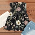 thumbnail image 7 of Womens Smocked Strapless Pleated Tube Tops Flower Print Strapless Pleated Tanks Backless Bandeau Tunic Tops Sleeveless Shirts, 7 of 7