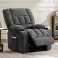thumbnail image 6 of ZUNMOS Elderly Power Lift Recliner with Massage and Heating, Spacious Seat with Cup Holder, Side Pockets, Remote Control, Gray, 6 of 7