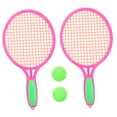 thumbnail image 3 of Milisten 1 Pair Pink ABS Tennis Racket for Children Outdoor Sports Kindergarten Practice, 3 of 7