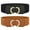 A-Black+Brown, variant on Women Wide Waist Belt Fashion Elastic Belt for Dresses Stretchy Belt 2 Pack