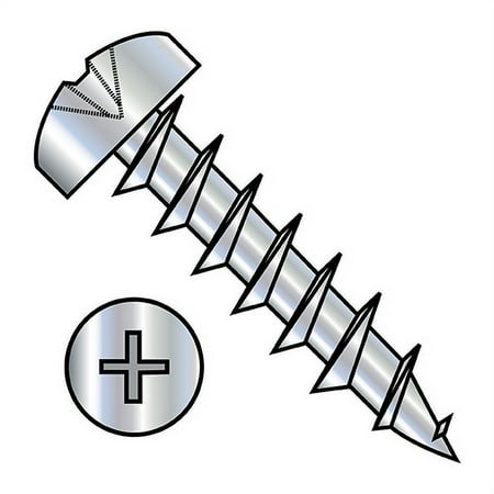 

10X3/4 Phillips Pan Deep Thread Wood Screw Full Thread Steel Nickel Finish (Pack Qty 6 000) BC-1012DPPDN