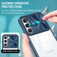 thumbnail image 3 of Compatible with Samsung Galaxy S23 Case Shockproof, Samsung S23 Phone Case Silicone with Slide Camera Lens Protector Cover Ultra Slim Transparent Protective Cases for Women Girls (Navy Blue), 3 of 12