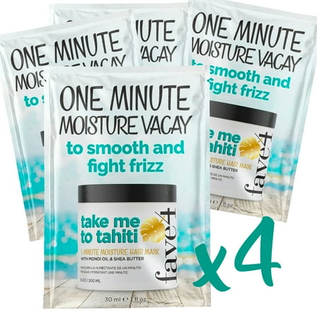 fave4 hair Take Me to Tahiti Hair Mask with Monoi Oil 1oz - Pack of 4