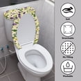 thumbnail image 3 of HELLHERO Flowers Durable Bathroom Toilet Lid Cover Set Fits All Toilet Shapes Elastic Bottom for Indoor Home, 3 of 8