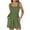 Army Green, variant on RQYYD Romper for Women's Summer Casual Smocked Rompers Square Neck Sleeveless Loose Short Jumpsuit Flowy Beach Outfits with Pockets