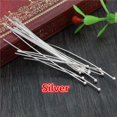 thumbnail image 1 of 200 unids/lote 16 20 25 30 40 45 50mm alfileres de cabeza de bola de Metal de Color plateado para hacer joyería Diy alfileres de cabeza hallazgos Dia 0,5mm suministros Tan Jianjun unisex, 1 of 2