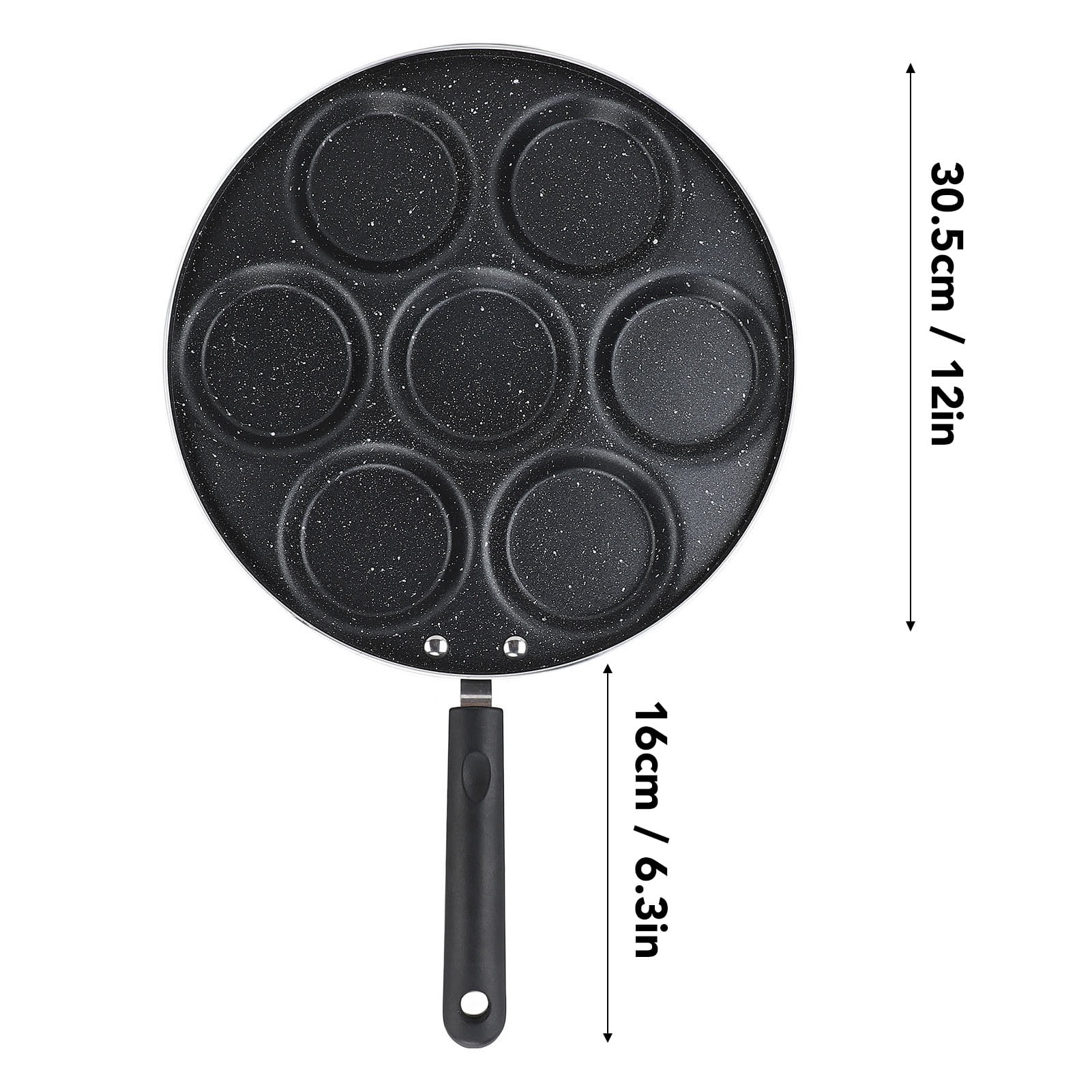 LAZIOEGR Premium Egg Frying Pan Non Stick Refined Iron Round Fried Cooker with Ergonomic Handle, Essential Household Supplies for Kitchen, Black Matte Finish, 10 Inches / 25.4 cm Size