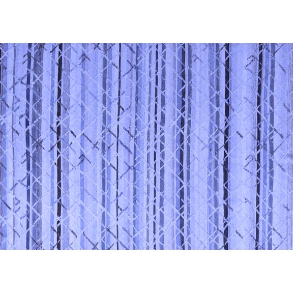 Ahgly Company Indoor Rectangle Abstract Blue Modern Area Rugs, 2' x 4'