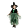 thumbnail image 5 of MUXiin Girls Halloween Costume 9-10 Years,Girls Witch Halloween Magical Dress Party Outfit with Cape Hat for Kids Toddler Performance, 5 of 7