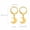 Gold, variant on Women Stainless Steel Moon Drop Dangle Earrings Hoop Huggie Hinged Earrings-Gold
