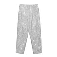 thumbnail image 5 of Sigee Silver Glitter Print Women's Soft Pajama Pants - Breathable and Comfortable Lounge Sleep Bottoms with Elastic Waistband and Pockets-Small, 5 of 9
