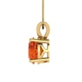 thumbnail image 3 of Clara Pucci 14K Yellow Solid Hypoallergenic Gold 2.5Ct Red Zircon Round Brilliant Cut Solitaire Designer Necklace Pendant For April, 3 of 7
