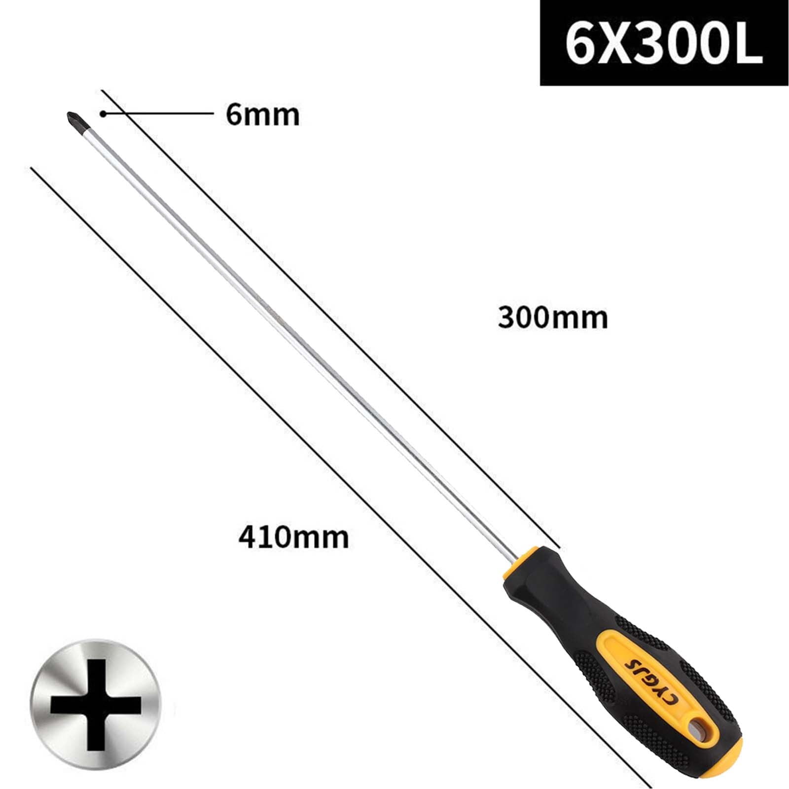 Knipex 98 13 60 Hex Screwdriver - 6mm, Chrome Vanadium Steel, Anti-Roll Handle