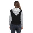 thumbnail image 5 of Fayshow0 Women'S Stretch Denim Jacket Plus Size Clearance Women Casual Jacket Cardigan Long Sleeve Hood Pocket Patchwork Coat Drawstring Top,Black M, 5 of 9
