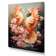 thumbnail image 2 of Designart "Creature Peachy Seahorse Drops" Animals Wall Decor, 2 of 5