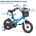 thumbnail image 6 of Ambifirner Kids BMX Bikes with Training Wheels, 12 inch Kids Bicycles Fits Height 33-43inch Boys Child with V-Brake, Coaster Brake Basket Levers & Front Rear Pedals,Blue, 6 of 8