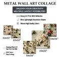 thumbnail image 4 of Designart "Timeless Lace Veil Adorned With Red Florals" Floral Wall Art Set Of 5 - Red Cottage Office Room Metal Wall Art Set, 4 of 6