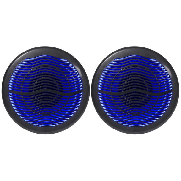 (2) Rockville MS10LB 10" 2400 Watt Black Marine Boat 10" Free Air Subwoofers w/LEDs