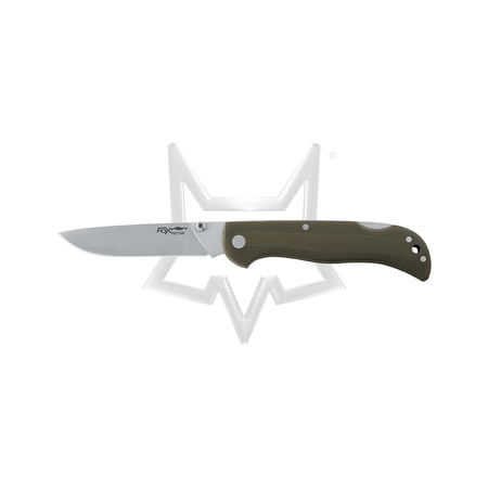 Fox Knives 500 Lockback 500 G Pocket Knife 440C Stainless Steel & OD Green G10