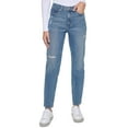 thumbnail image 2 of Calvin Klein Womens Jeans Hi Rise Slim Distressed Denim 25 Ridgefield, 2 of 9