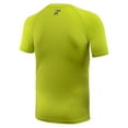 thumbnail image 2 of RunFlyte Men's Contour Stitch Short Sleeve Compression T-Shirt Neon Green/Grey f1003-ngg, 2 of 3