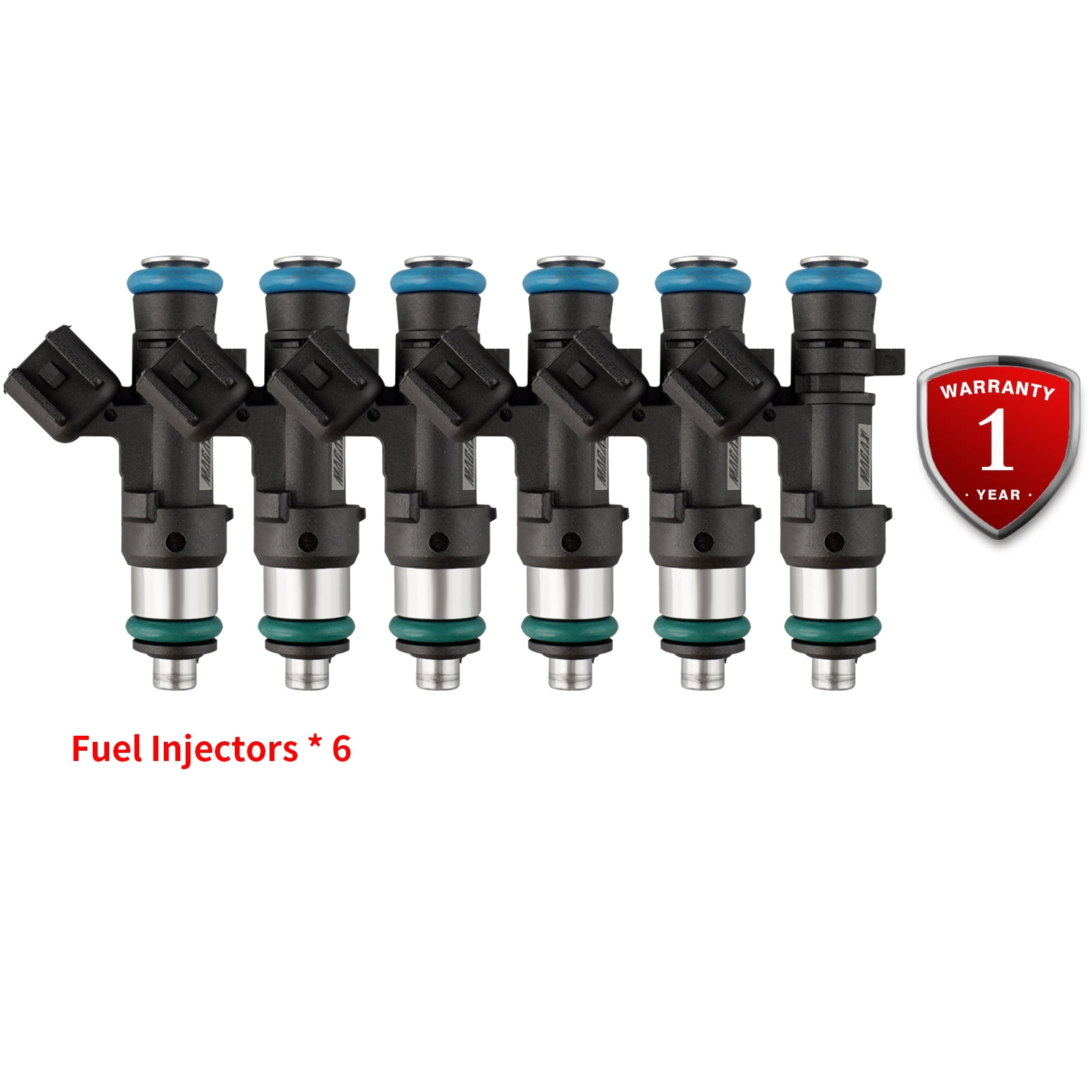 MACAX Set of 6 Fuel Injectors 0280158028 Replacement Compatible with Chrysler 300 2005-2010 Dodge Avanger Magnum 2.7L 3.5L V6 - Replaces 4591986AA FJ612 812-12138 62391 RL591986AA