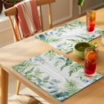 thumbnail image 4 of Summer Eucalyptus Placemats Set of 2, Leaf Plant Retro Linen Background Non-Slip Place Mats Washable Table Mats for Kitchen Dining Table Decorations Indoor/Outdoor, 4 of 9