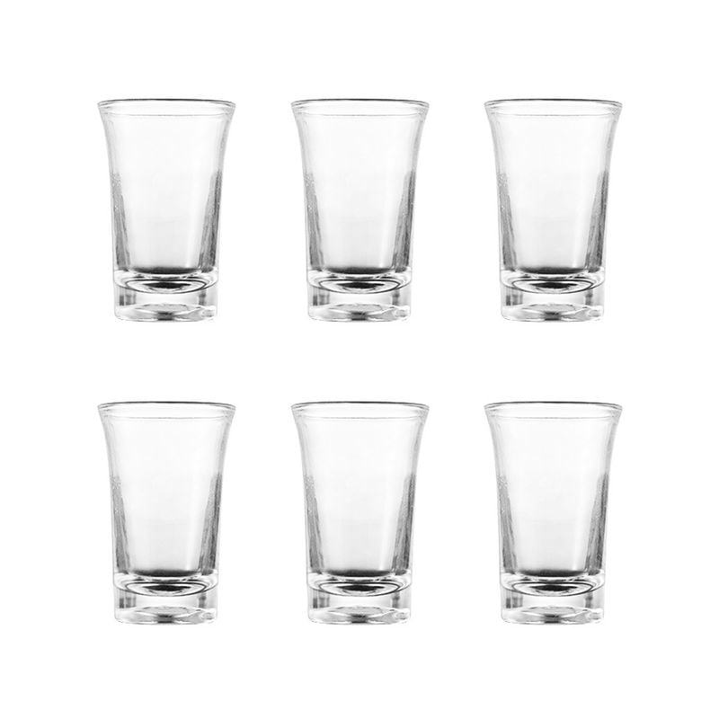 Pwfe 6pcs 35ml Unbreakable Plastic Drinking Glasses Assorted Colored