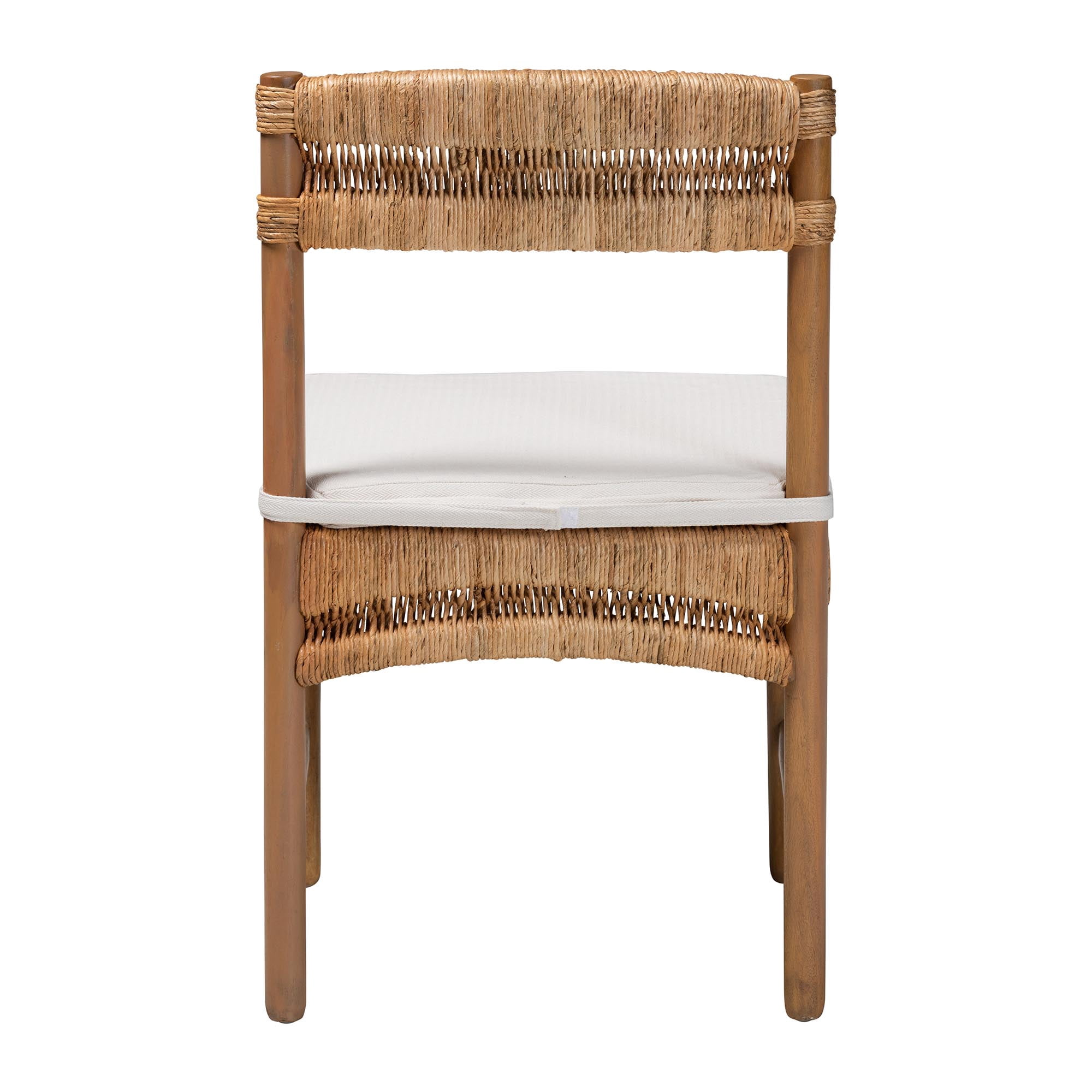 bali & pari Elvera Boho Dining Chair, 19.3" H Seat Height, Light Walnut