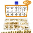 thumbnail image 1 of 300PCS Imported GB809 Standard Copper Insert Nuts with Double Diagonal Design, Bulk Pack for Professional & Large Projects, Hot Melt Threaded Fasteners in Box, High-Quality Versatile Hardware for, 1 of 5