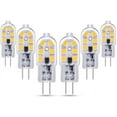 thumbnail image 1 of G4 LED 12V 2W Blanco cálido 3000K, 200lm, G4 10W 20W Equivalente a lámpara halógena, no regulable, Bi-pin G4 12V LED AC DC para lámpara de araña, lámpara de mesa, juego de 6, 1 of 5