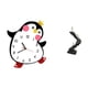 thumbnail image 5 of Reloj de pared de madera con diseño de pingüino de dibujos animados, decorativo, bonito, con pilas, para el hogar, para dormitorio, estatuas de pensad, 5 of 8