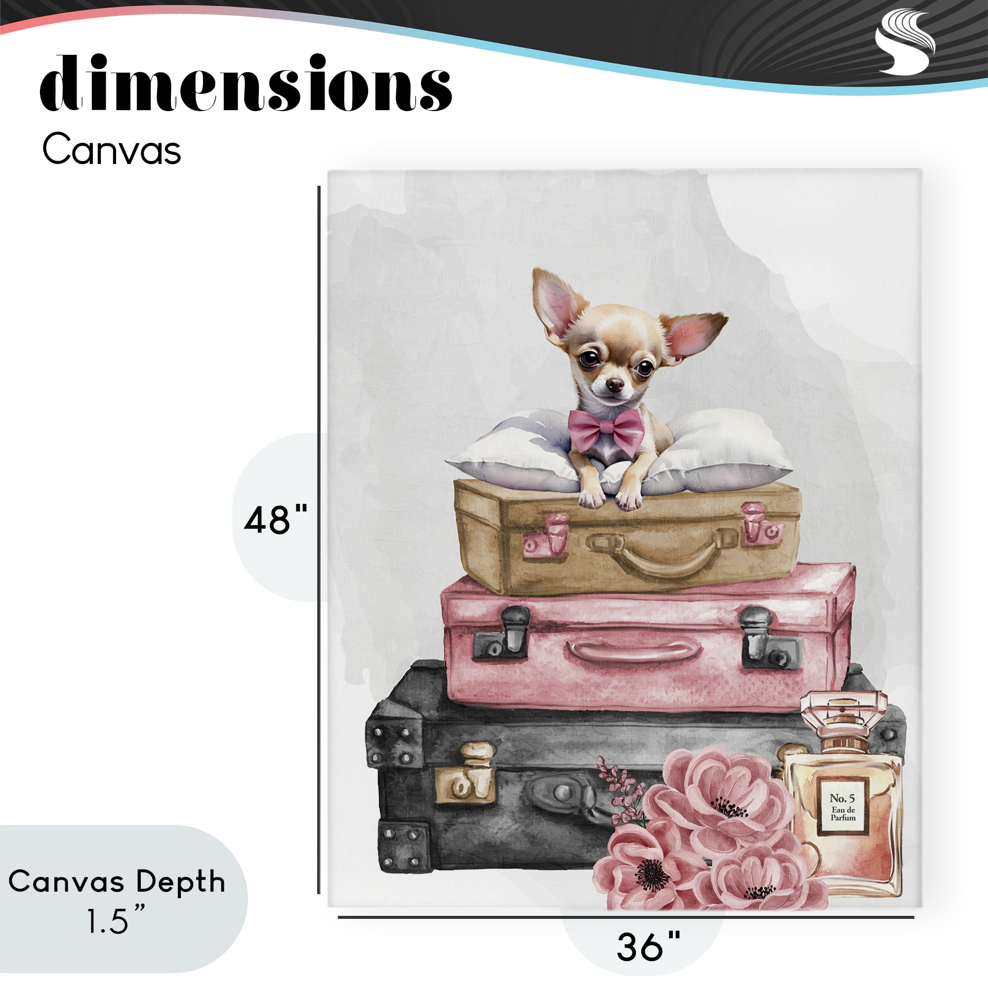 Stupell Industries Trendy Pup Travel Canvas Wall Art, design by Kim Allen