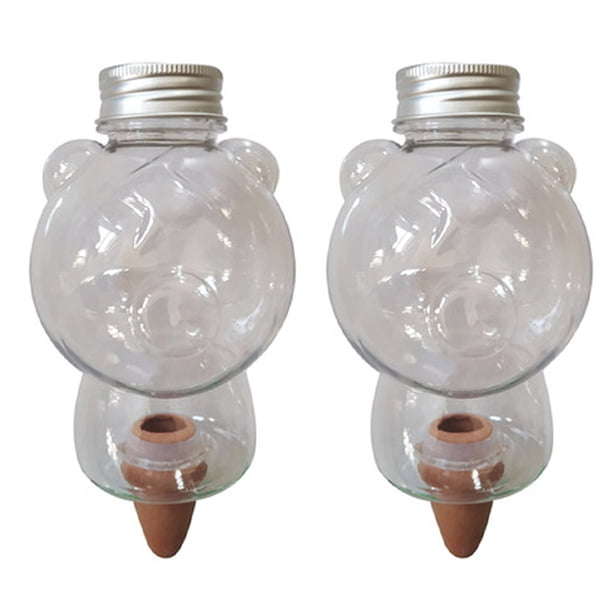 Paquete de 2 bolas de riego, riego de plantas de interior, sistema de riego para plantas en macetas, plantas de almacenamiento de agua, dispensador de agua de arcilla plástica, decoración de jardín