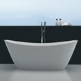 thumbnail image 3 of Eviva Bella 67" Glossy White Acrylic Slipper Freestanding Bathtub, 3 of 5