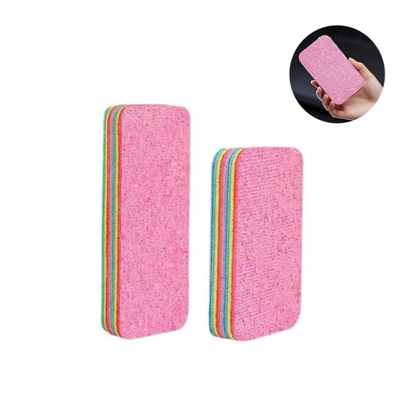 Damp Clean Duster Sponge,Set of 2 Wet or Dry Use Pads for Living Room,QZS Multi-color Microfiber Super Fiber Rag for Car Wash,2Size