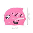 thumbnail image 4 of Unique Bargains 1 Pc Silicone Polka Dot Fish Swim Cap Pink, 4 of 5