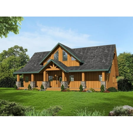 001-3691: Mountain Northwest 3 Bed 3 Bath Luxury Home Plan 2473 Sq Ft: Full Blueprints with License to Build by Home Plan Marketplace – Lesuto