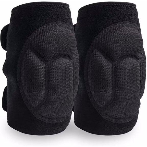 Knee Pads Comfortable Non-Slip, Thick Extra Foam Cushion for Scrubbing Floors, Gardening, Yoga & Construction, Soft Inner Liner, Strong Double Straps and Adjustable Easily(L) 2Pcs