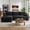 Black, variant on Vanress 96 Inch Modular Sectional Couches for Living Room, Modern Boneless Sofa, Upholstered Deep Seat Cloud Couch, Corduroy Comfy L-Shape Sofas Couches, No Assembly, Black (Left Facing Chaise)