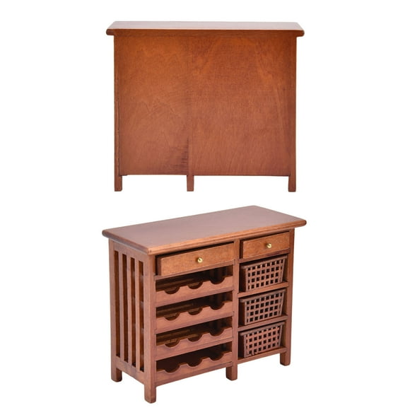 Doll House Mini Wine Cabinet,1:12 Doll House Mini Dollhouse Miniature Doll Cabinet Doll House Furniture Sleek Aesthetic