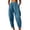 Blue, variant on Harem Pants Women Spring Summer Elastic Waist Loose Fit Lightweight Beach Pants Trousers with Pockets