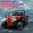 thumbnail image 3 of FINITO Kids Ride On Car UTV 24V with 4WD 4 EVA Wheels Electric Powered Off-road Vehicle Toy with Remote Control Two seats for Boys Girls Age 3+ , Red, 3 of 8