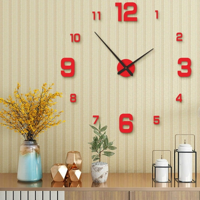 Large Wall Clock DIY Sticker, Modern Home Decor, Customizable Timekeeping, Minimalist Design, For Living Room, Office, Special Occasion, Wall Art, Durable Vinyl Stickers, Artistic Wall Accents