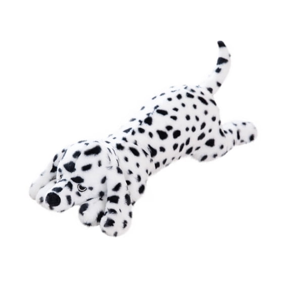 Simulated Black White Dog Plush Toy Lifelike Dalmatian Plush Doll Soft Stuffed Animal Birthday Gift